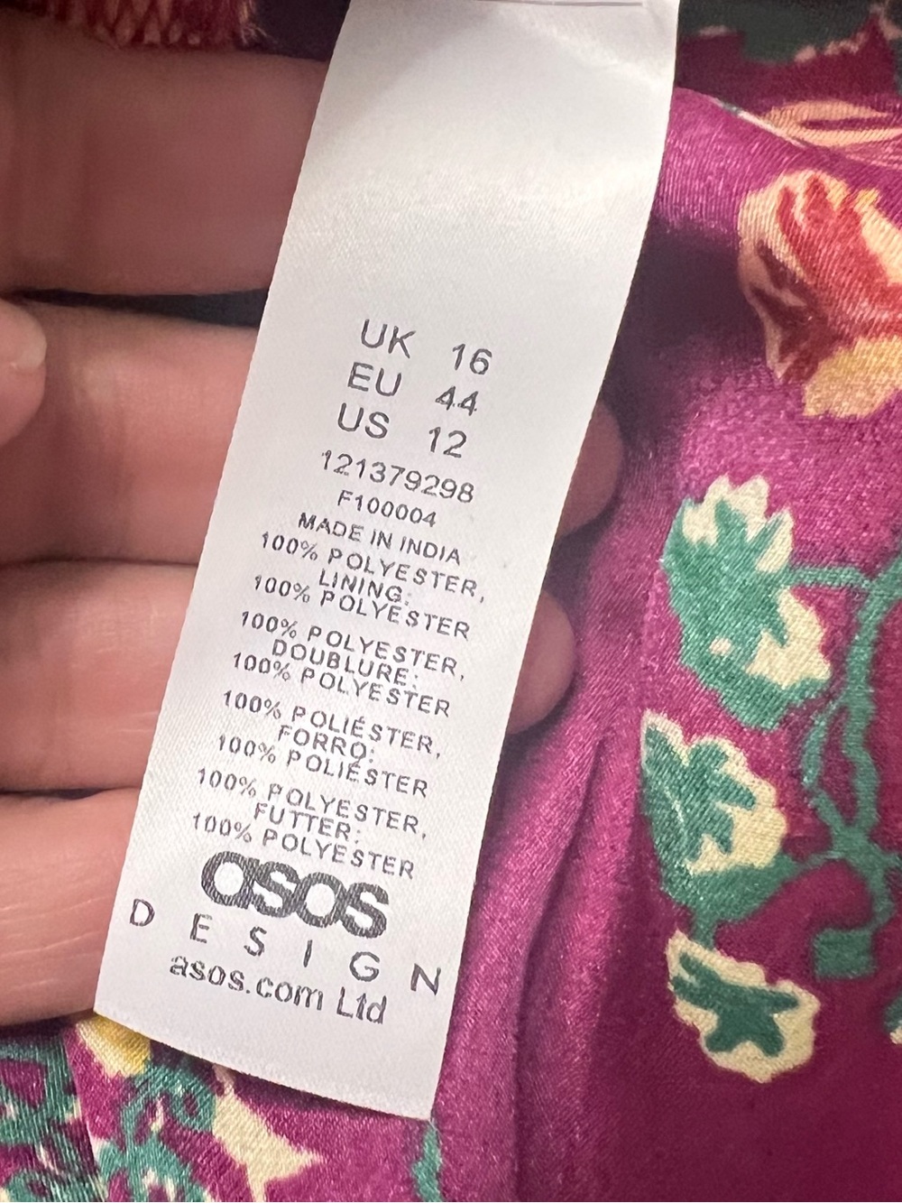 NWOT ASOS DESIGN Petite High Neck Bias Cut Maxi Satin Dress Floral Print 12 - Picture 9 of 13